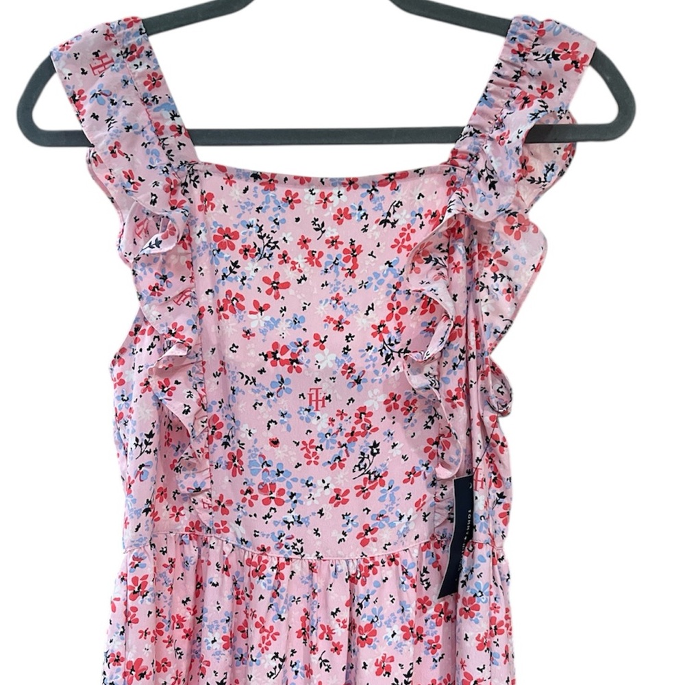 Tommy Hilfiger Girls Ruffle-Trim Floral Dress XL - Picture 2 of 7